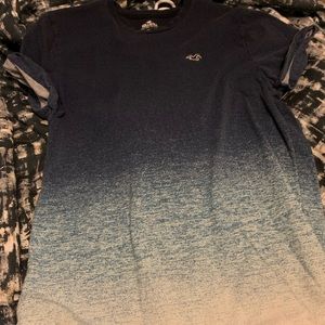 Cuffed Tee. Ombré. Curved hem.